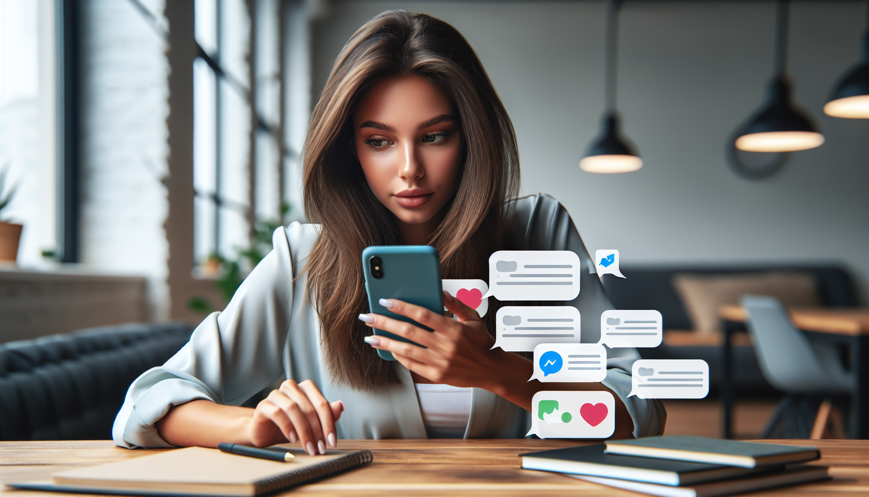 Young woman analyzing dating app conversation strategies on smartphone - comparing messaging approaches for better responses